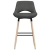 vidaXL Tabourets de bar lot de 2 gris foncé tissu