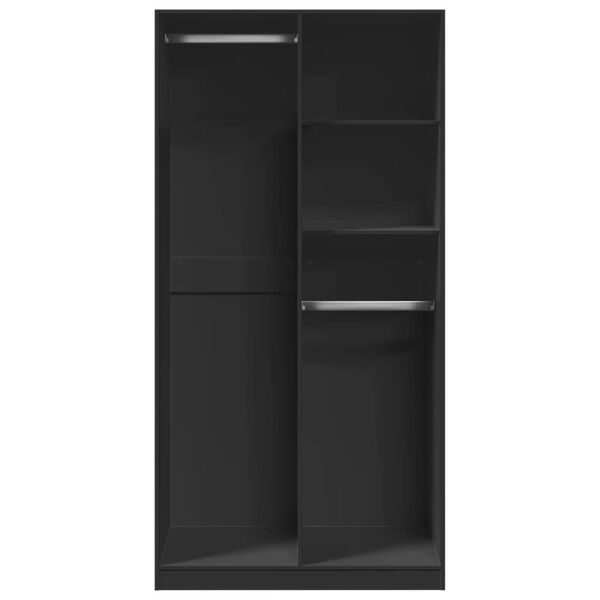 vidaXL Garde-robe Noir 100x50x200 cm Agglom&eacute;r&eacute;