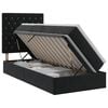 vidaXL Lit avec rangement et matelas Noir 90 x 200 cm Velours