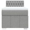 vidaXL Sommier &agrave; lattes de lit avec matelas gris clair 80x200 cm tissu