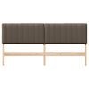 vidaXL T&ecirc;te de lit capitonn&eacute;e Marron et Taupe 200 cm Pin massif
