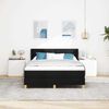 vidaXL Lit &agrave; ressorts avec matelas Noir 200 x 160 cm tissu