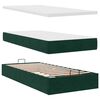 vidaXL Cadre de lit ottoman avec matelas vert foncé 90x200 cm velours