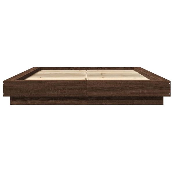 vidaXL Cadre de lit sans matelas ch&ecirc;ne marron 120x190 cm