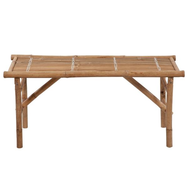 vidaXL Banc de jardin pliable avec coussin 118 cm Bambou