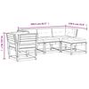 vidaXL Salon de jardin 5 pcs avec coussins cire marron bois pin massif