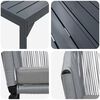 vidaXL Ensemble de salle &agrave; manger pour jardin 9 pcs Gris polyrotin
