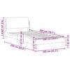 vidaXL Cadre de lit Dover cr&egrave;me 100x200 cm tissu