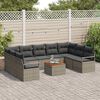 vidaXL Ensemble de canap&eacute; de jardin 10 pcs Gris polyrotin