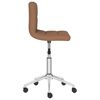 vidaXL Chaises pivotantes &agrave; manger lot de 4 marron tissu