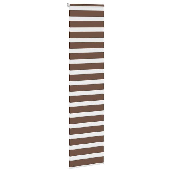 vidaXL Store z&egrave;bre marron 60x230 cm largeur du tissu 55,9 cm polyester