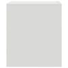 vidaXL Tables de chevet 2 pcs blanc 34,5x39x44 cm acier