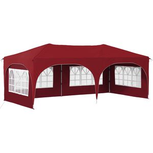 vidaXL Tente de f&ecirc;te pop-up 575 x 288 x 245 cm Bordeaux Tissu Oxford