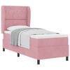 vidaXL Lit &agrave; ressorts avec t&ecirc;te de lit Rose 200 x 80 cm Velours