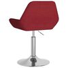 vidaXL Chaise pivotante de salle &agrave; manger Rouge bordeaux Tissu