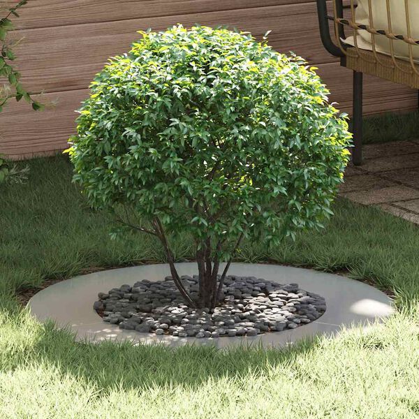 vidaXL adapt&eacute; pour anneau d'arbre plat Argent &Oslash;50 / 80 cm