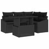 vidaXL Ensemble de canap&eacute; de jardin avec coussin R&eacute;glable 5 pcs Noir