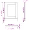 vidaXL Armoire de cuisine Ch&ecirc;ne noir 45 x 1,5 x 67 cm