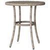 vidaXL Ensemble de bistro 3 pcs et coussins gris clair r&eacute;sine tress&eacute;e