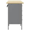 vidaXL Placard de travail avec roue 3 pcs Noir et gris 75 x 45 x 85 cm