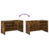 vidaXL Meuble &agrave; vinyles Ch&ecirc;ne fum&eacute; 78,5 x 35 x 45 cm Bois d'ing&eacute;nierie