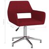 vidaXL Chaises pivotantes &agrave; manger lot de 6 Rouge bordeaux Tissu