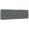 vidaXL Lit avec matelas gris fonc&eacute; 160x200 cm tissu