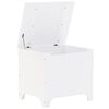 vidaXL Bo&icirc;te de rangement avec couvercle RANA blanc bois massif de pin