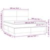 vidaXL Sommier &agrave; lattes de lit et matelas et LED Gris fonc&eacute; 180x200 cm