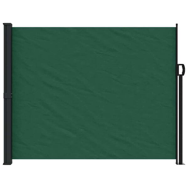 vidaXL Auvent latéral rétractable vert foncé 170x300 cm