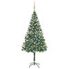 vidaXL Arbre de No&euml;l artificiel pr&eacute;-&eacute;clair&eacute;/boules pommes de pin 180cm