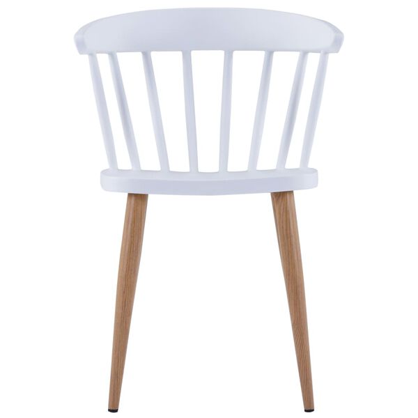 vidaXL Chaises &agrave; manger lot de 2 blanc plastique