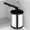 vidaXL Poubelle int&eacute;gr&eacute;e de cuisine Acier inoxydable 12 L