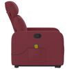 vidaXL Fauteuil inclinable de massage Rouge bordeaux Tissu