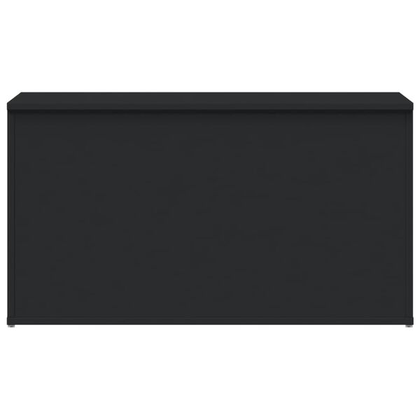 vidaXL Coffre de rangement Noir 84x42x46 cm Bois d'ingénierie
