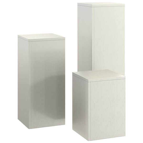 vidaXL Support de Plante 3 pcs Rouill&eacute; Acier patin&eacute;