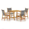 vidaXL Ensemble &agrave; manger de jardin 5 pcs Bois d'acacia solide