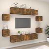 vidaXL Ensemble de meubles TV 8 pcs Ch&ecirc;ne fum&eacute; Bois d'ing&eacute;nierie
