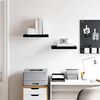 vidaXL &Eacute;tag&egrave;re murale flottante 2 pcs Noir brillant 40x23x3,8 cm MDF