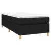 vidaXL Sommier &agrave; lattes de lit avec matelas Noir 90x190 cm Tissu