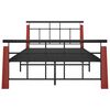 vidaXL Cadre de lit sans matelas m&eacute;tal bois de ch&ecirc;ne massif 120x200 cm