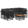 vidaXL Ensemble de canap&eacute;s d'ext&eacute;rieur 7 pc Noir et Gris fonc&eacute;