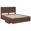 vidaXL Cadre de lit Ch&ecirc;ne brun 150 x 200 cm Bois Ing&eacute;nierie