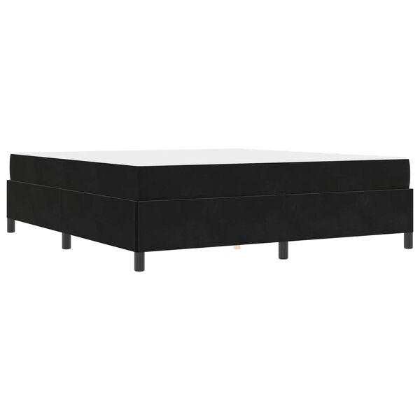 vidaXL Cadre de lit avec matelas Noir 180 x 200 cm tissu