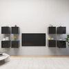 vidaXL Meubles TV muraux 8 pcs Noir brillant 30,5x30x30 cm
