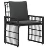 vidaXL Ensemble de meubles d'ext&eacute;rieur 3 pcs Noir et Gris fonc&eacute;