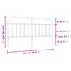 vidaXL T&ecirc;te de lit de remplacement m&eacute;tal blanc 160 cm