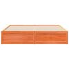 vidaXL Cadre de lit sans matelas cire marron 200x200cm bois pin massif
