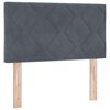 vidaXL Lit &agrave; ressorts avec matelas Gris fonc&eacute; 80 x 200 cm Velours