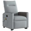 vidaXL Fauteuil inclinable de massage &eacute;lectrique Gris clair Tissu